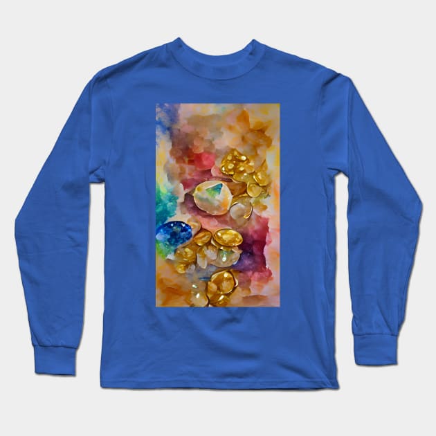 Precious gems and gold Long Sleeve T-Shirt by Gaspar Avila